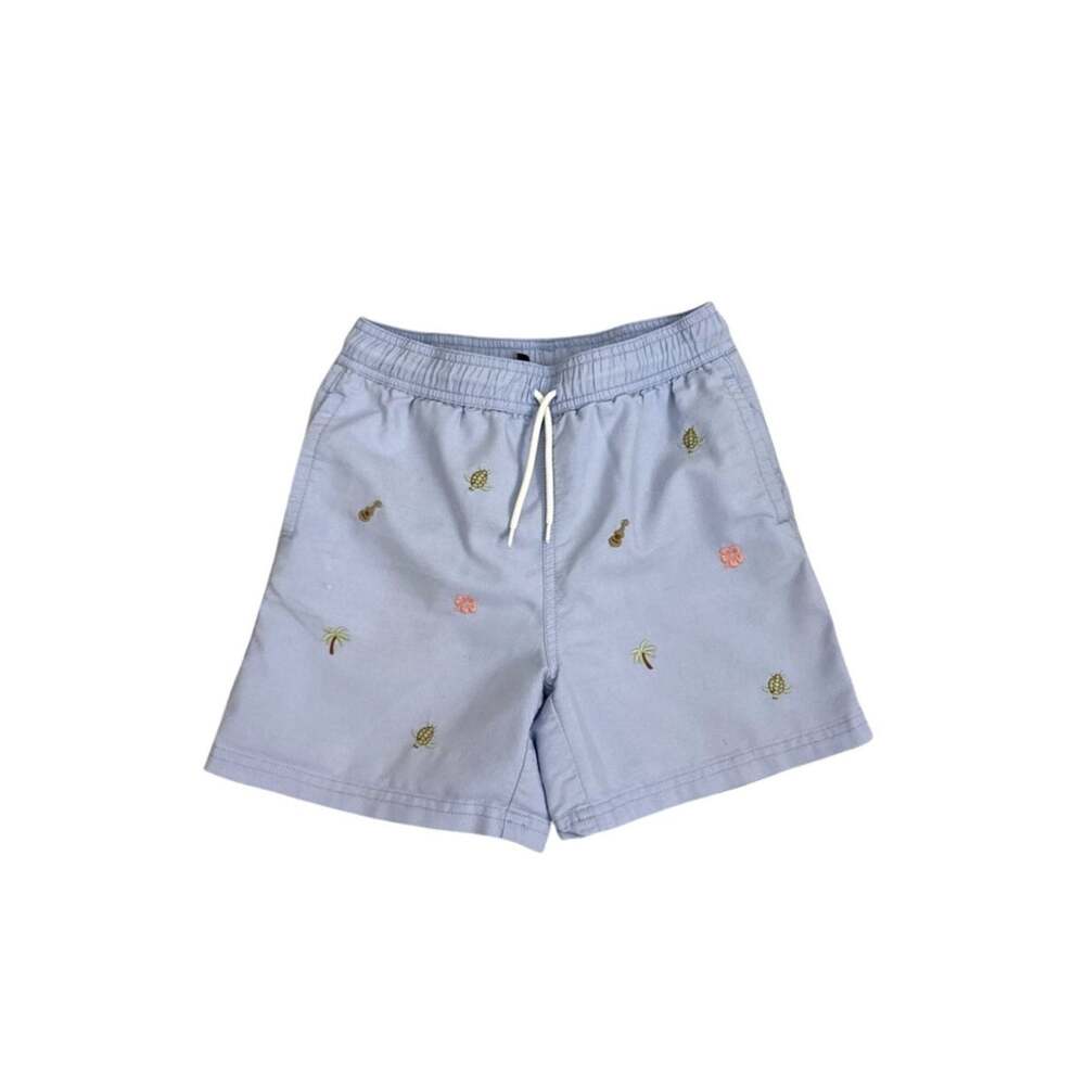 Janie and Jack Swim Shorts Blue Board Shorts Lined Bathing Suit Size Youth 8